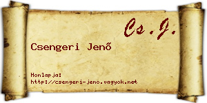 Csengeri Jenő névjegykártya