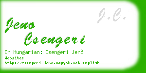 jeno csengeri business card